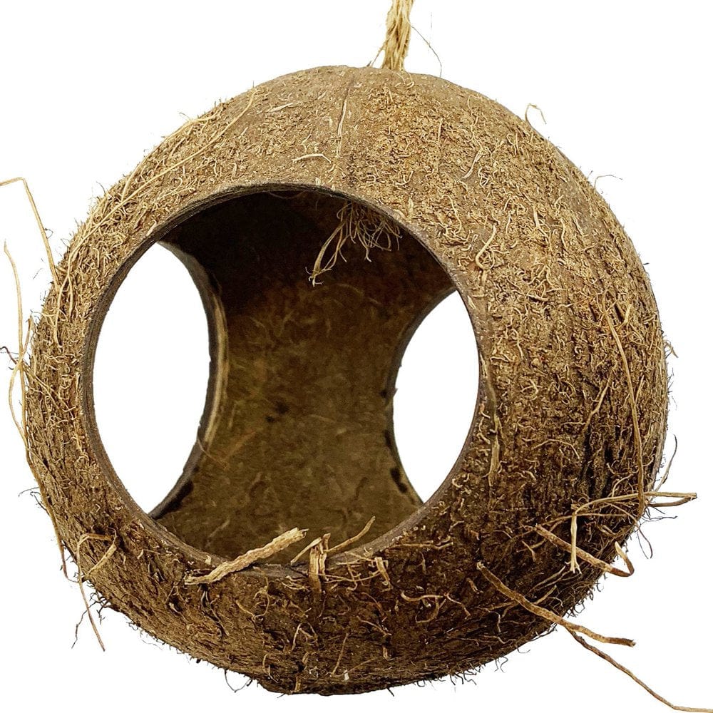 2114 Three Hole Coco Nest Hut Bird Toy Animals & Pet Supplies > Pet Supplies > Bird Supplies > Bird Toys Bonka Bird Toys   