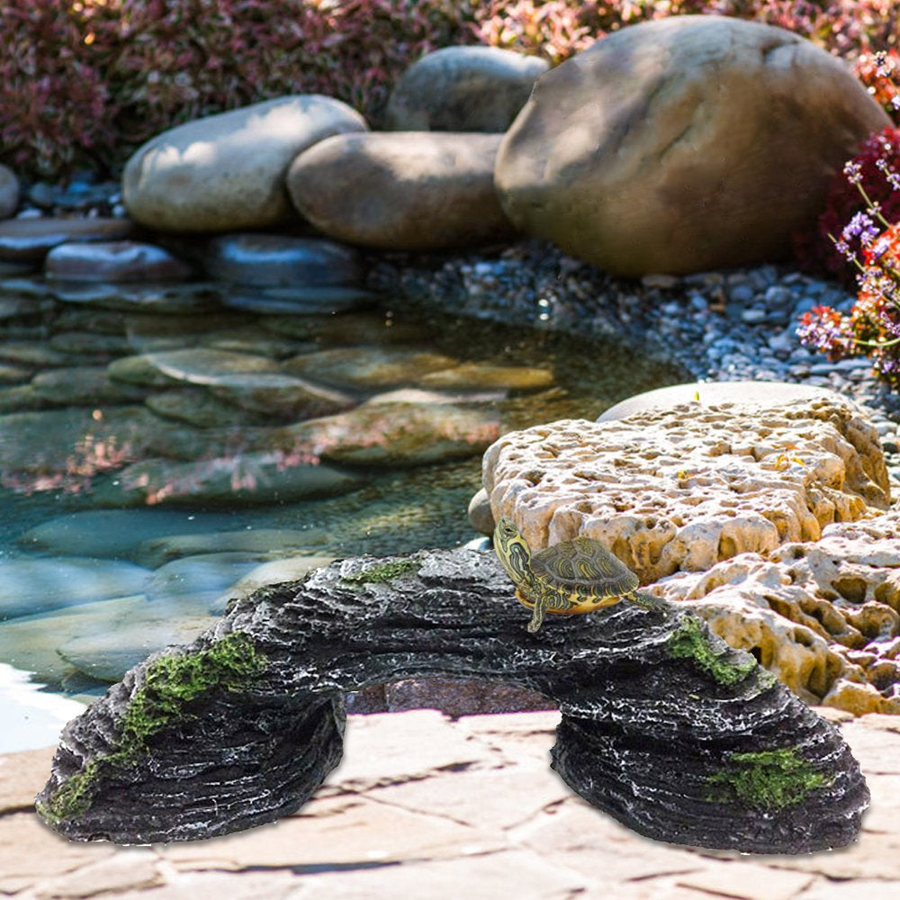 Creativearrowy Reptile Shale Step Ledge. Include Hiding Spots, Swim Throughs. Reptile Hide for Amphibians,Fish, Reptiles, and Small Animals Reptile Decor,Turtle Tank Accessories Animals & Pet Supplies > Pet Supplies > Small Animal Supplies > Small Animal Habitat Accessories CreativeArrowy   