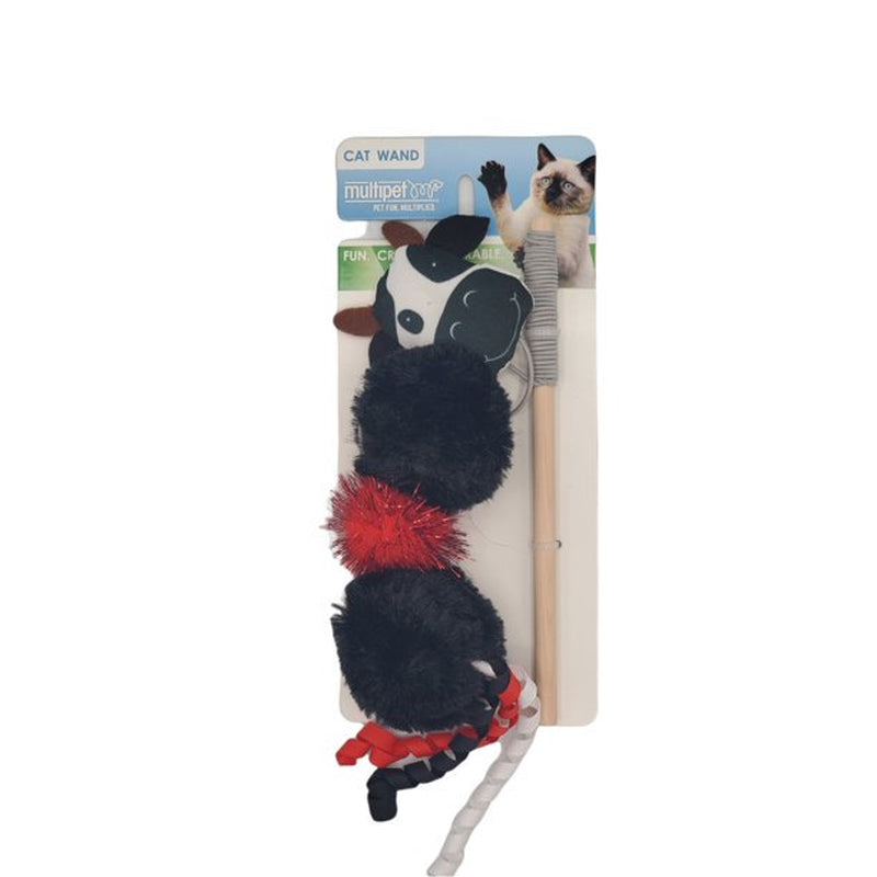 Multipet Wand Cat Toy Pig with Ribbon Animals & Pet Supplies > Pet Supplies > Cat Supplies > Cat Toys Multipet Black  