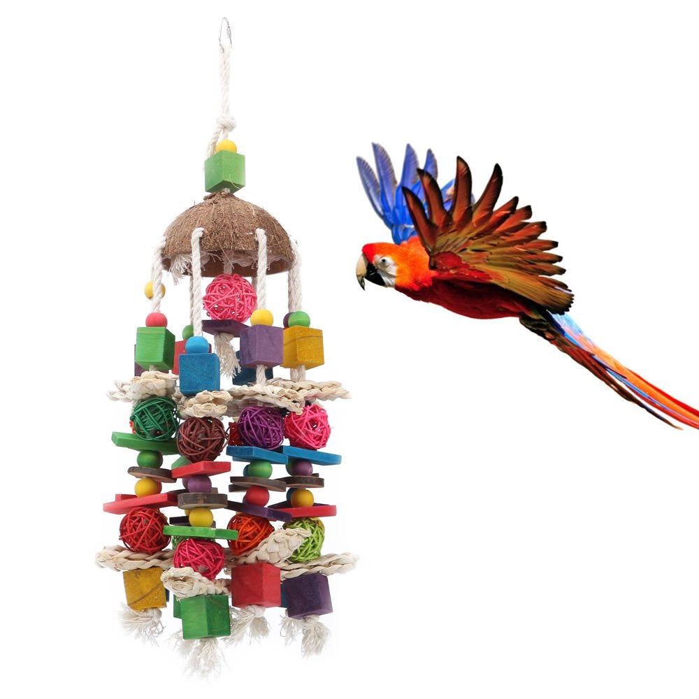 Bird Chewing Toy, Bird Swing Chewing Toy Parrots Hanging Toy Nibbled Skewers Biting Toy for Attract Pets' Attention for Parrots to Climb and Explore Animals & Pet Supplies > Pet Supplies > Bird Supplies > Bird Toys Gupbes   