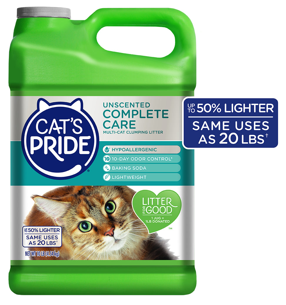 Cat'S Pride Complete Care Unscented Multi-Cat Clumping Clay Cat Litter, 10 Lb Jug Animals & Pet Supplies > Pet Supplies > Cat Supplies > Cat Litter Cat's Pride Consumer Relations   