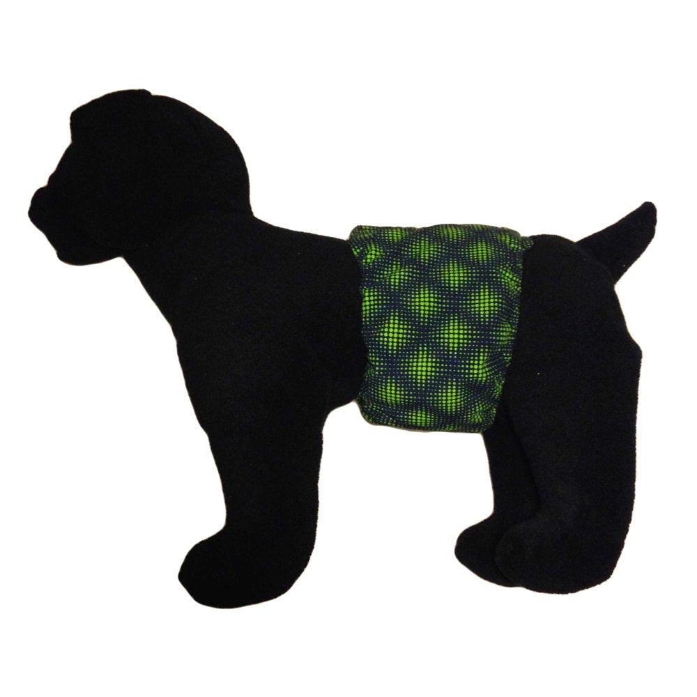 Barkertime Green Double Dots Water-Resistant Washable Dog Belly Band Male Wrap - Made in USA Animals & Pet Supplies > Pet Supplies > Dog Supplies > Dog Diaper Pads & Liners Barkertime   