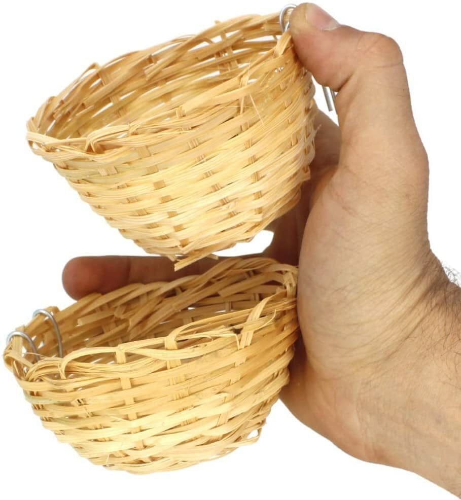 2190 2Pk Bamboo Canary Nest Bonka Bird Toys Animals & Pet Supplies > Pet Supplies > Bird Supplies > Bird Toys King's Cages   