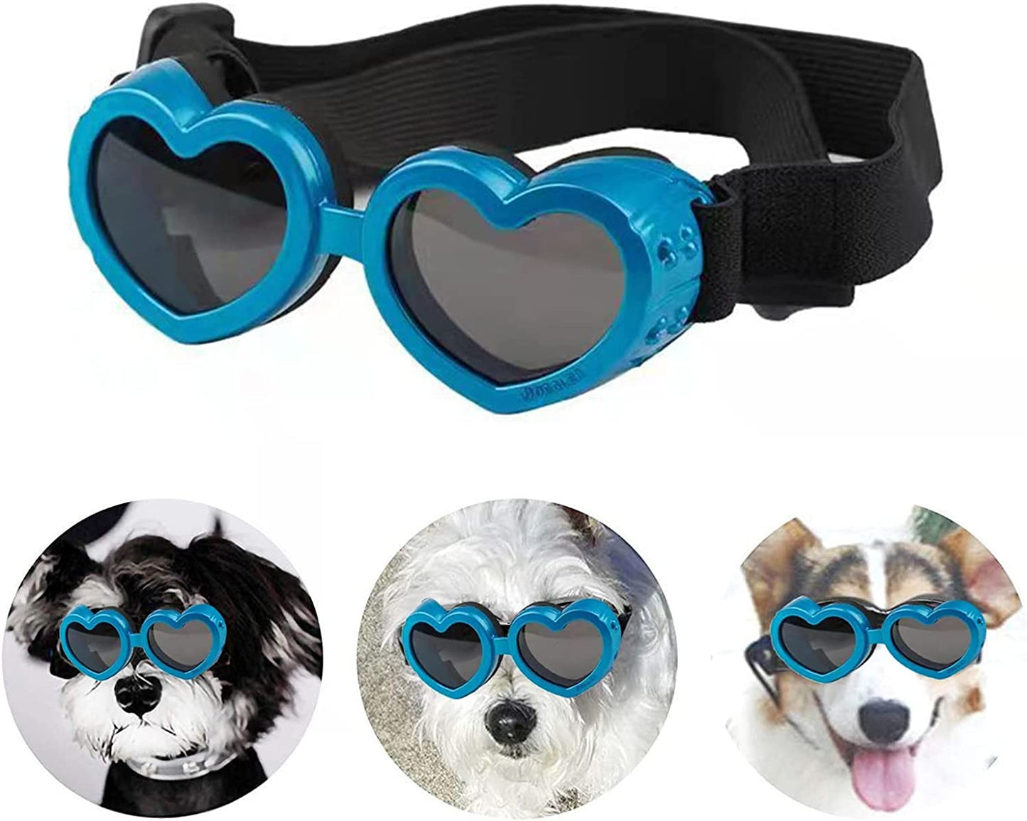 Lamphle Pet Eyewear Exquisite Shape Ultra-Light No Odor Love-Heart Shaped Doggy Sunglasses Pet Goggles Birthday Gift Pink Animals & Pet Supplies > Pet Supplies > Dog Supplies > Dog Apparel lamphle   