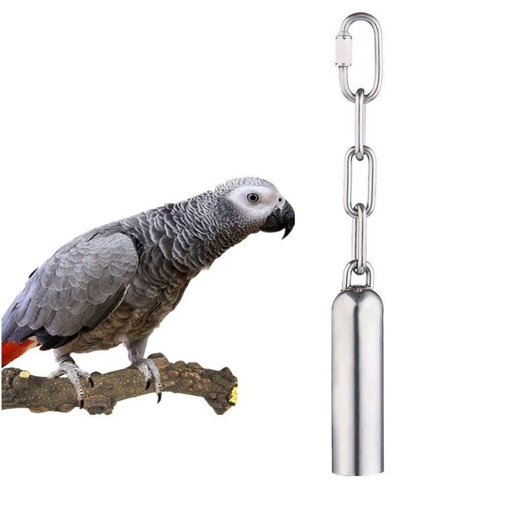 SPRING PARK Stainless Steel Bell Bird Toys Chew Toy for Parrot, Macaw, African Greys, Small Cockatoo, Parakeet, Cockatiels Heavy Duty Bird Cage Stand Toys Animals & Pet Supplies > Pet Supplies > Bird Supplies > Bird Toys SPRING PARK   