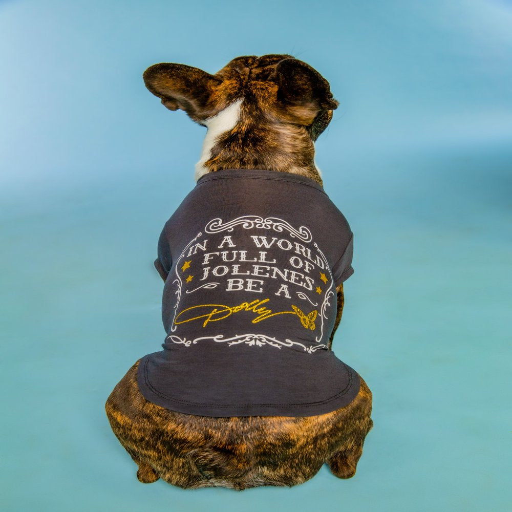 Doggy Parton, Dog Clothes, Be a Dolly Dog T-Shirt, Black, L Animals & Pet Supplies > Pet Supplies > Dog Supplies > Dog Apparel Mission Pets, Inc   