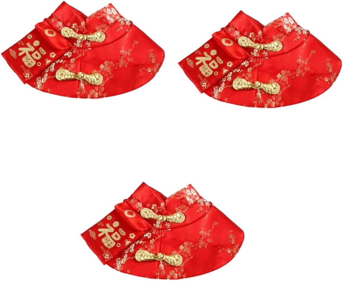 Balacoo 1Pc Joyous Year Clothes Dogs Envelope Coat L New Cosplay Dress Size Style Cloak Comfortable Costume Cape Decorative Pets Dynasty Chinese Small Delicate Red Pet up Cat Dog Animals & Pet Supplies > Pet Supplies > Dog Supplies > Dog Apparel Balacoo Redx3pcs 28.5*19cmx3pcs 