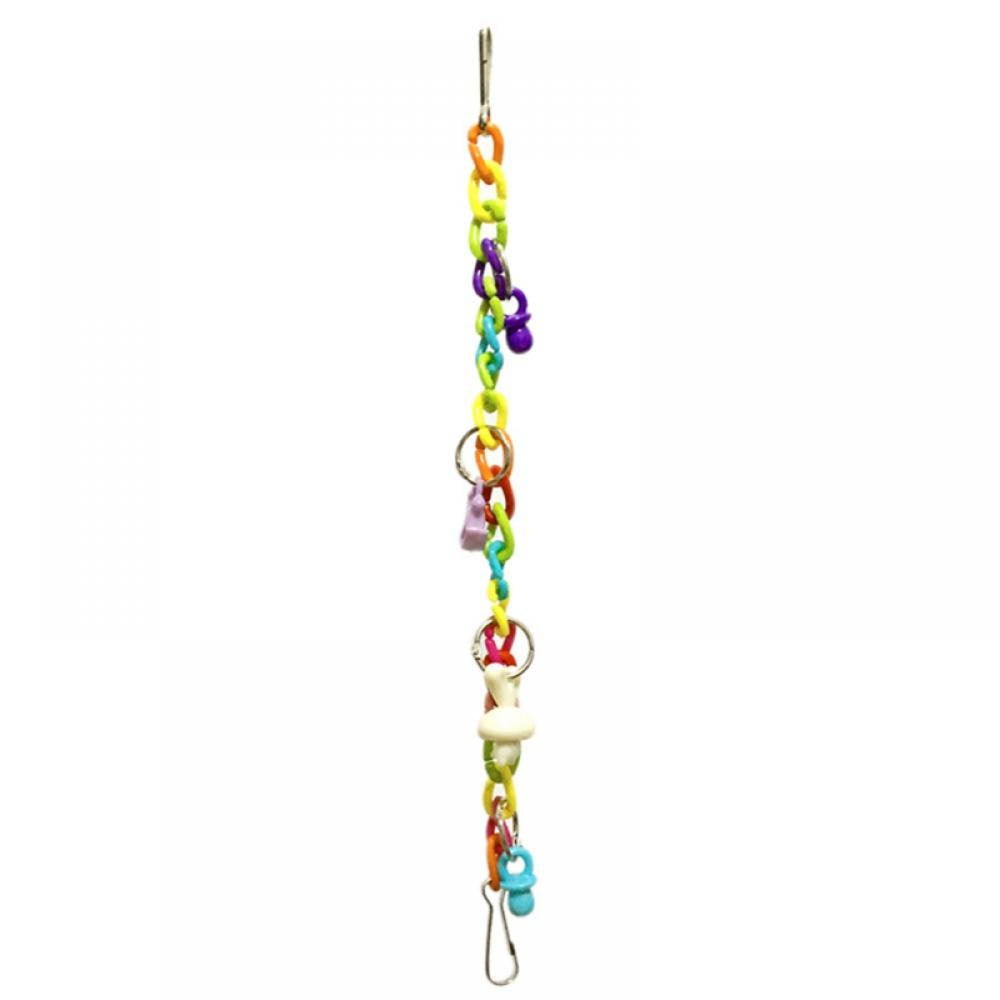 Feiona Bird Parrot Ringer Bells Toy Colourful Hanging Swing Bridge Ladder Pet Hamster Parrot Acrylic Chew Perch Metal Bell Birds Toy Lovebird Cage Accessories Animals & Pet Supplies > Pet Supplies > Bird Supplies > Bird Ladders & Perches Skylight   