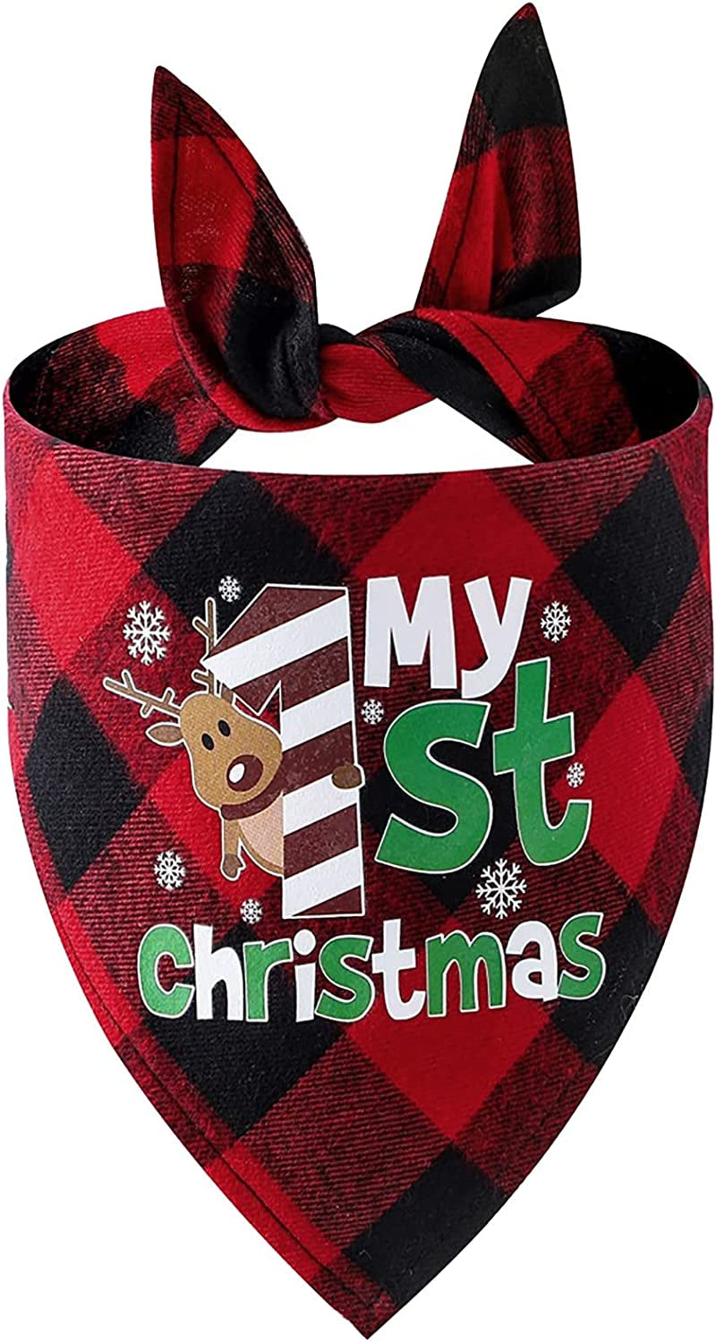 Dog Bandanas Suitable for Dog Bandana Boy & Girl Holiday Dog Scarf Plaid Thanksgiving Christmas Autumn Dog Bandana Scarf Triangles Bib Squares Scarf Adorable Puppy Wedding & (Red A, One Size) Animals & Pet Supplies > Pet Supplies > Dog Supplies > Dog Apparel Generic Red a One Size 