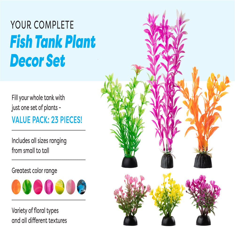 Aropaw Aquarium Decorations 20 Pack Lifelike Plastic Decor Fish Tank Plants Animals & Pet Supplies > Pet Supplies > Fish Supplies > Aquarium Decor Arosa Trading   