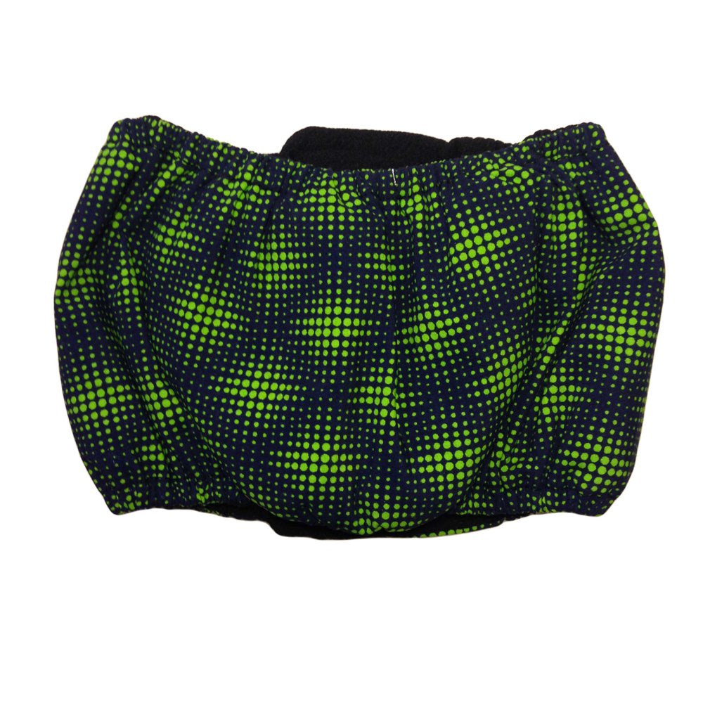 Barkertime Green Double Dots Water-Resistant Washable Dog Belly Band Male Wrap - Made in USA Animals & Pet Supplies > Pet Supplies > Dog Supplies > Dog Diaper Pads & Liners Barkertime   