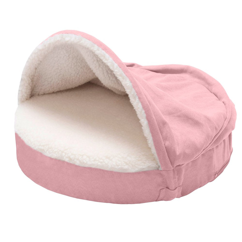 Furhaven Pet Products Orthopedic Faux Sheepskin Snuggery Burrow Pet Bed for Dogs & Cats, Pink, 18-Inch Animals & Pet Supplies > Pet Supplies > Cat Supplies > Cat Beds FurHaven Pet   