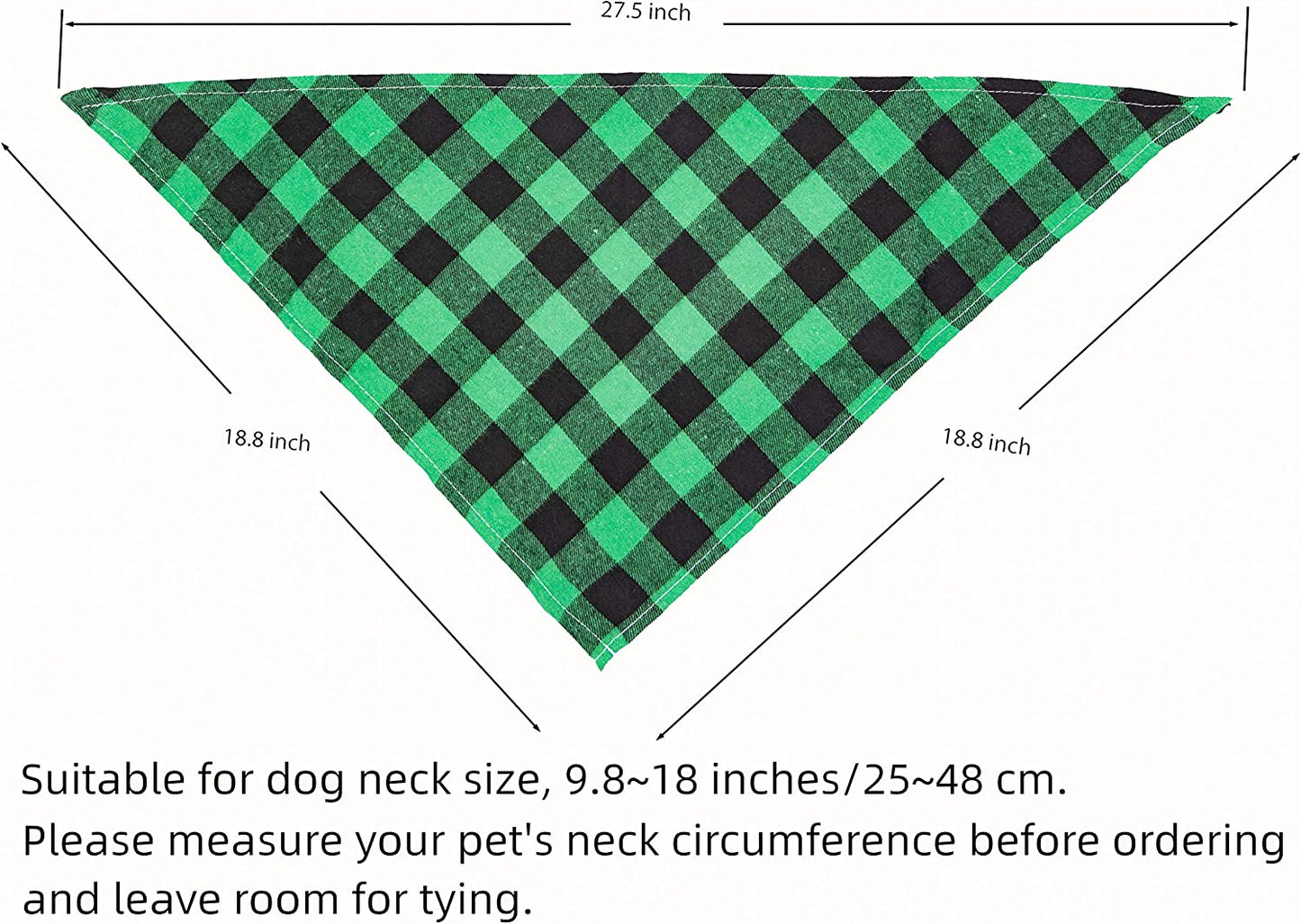 Dog Bandanas 4-Pack - Cotton Classic Plaid Triangle Dog Scarf Handkerchief Accessory, Adjustable Pet Bandana Ornament for Small, Medium, Large Dog Puppy Pets Animals & Pet Supplies > Pet Supplies > Dog Supplies > Dog Apparel NAIVELY   