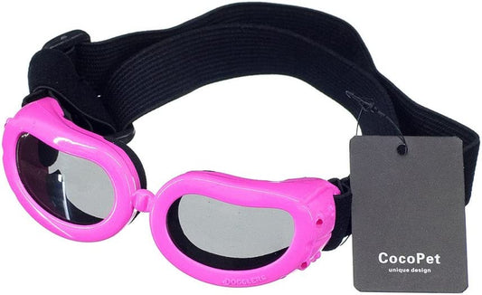 New Version Cocopet Adorable Dog Goggles Pet Sunglasses Eye Wear UV Protection Waterproof Sunglasses for Puppy Dogs Small Medium XS Pink Animals & Pet Supplies > Pet Supplies > Dog Supplies > Dog Apparel cocopet Pink  