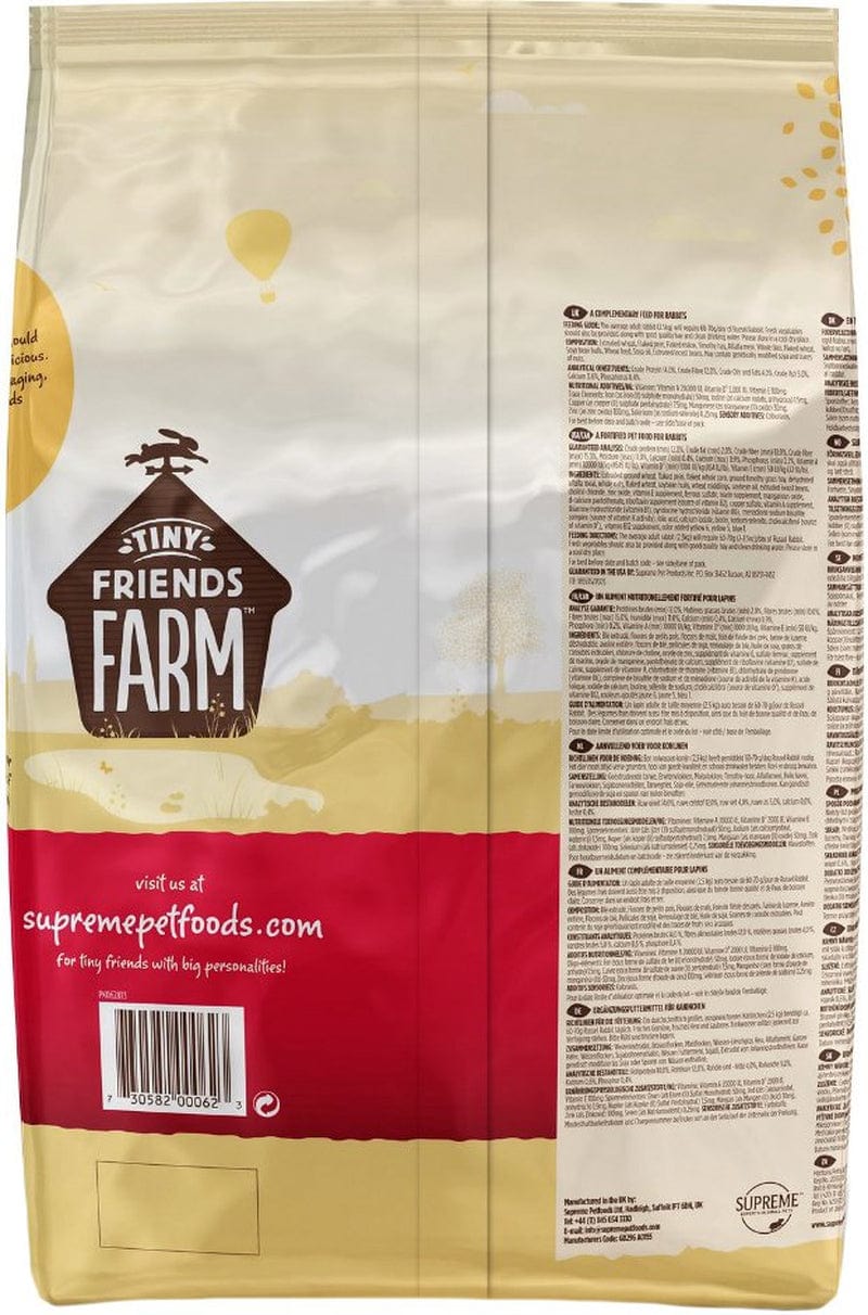 22 Lb (4 X 5.5 Lb) Supreme Pet Foods Tiny Friends Farm Russel Rabbit Tasty Mix Animals & Pet Supplies > Pet Supplies > Small Animal Supplies > Small Animal Food Supreme   