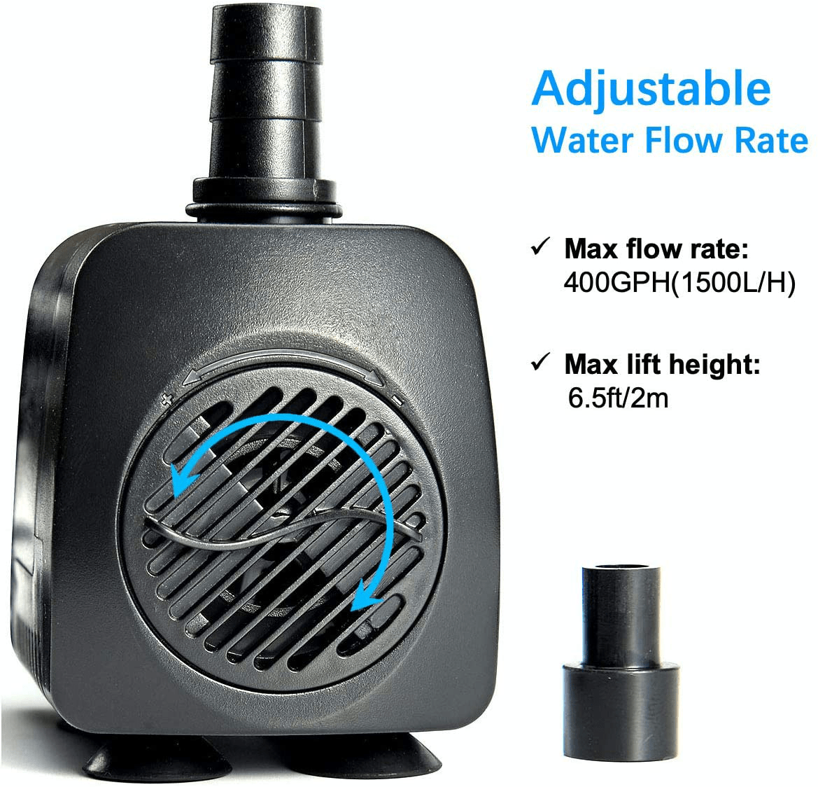 220 GPH (800L/H, 15W) Submersible Water Pump for Fish Tank, Aquarium, Fountain, Pond, Small Silent 12 LED Colorful Pump Lights with 2 Nozzle, 6 Feet Power Cord Animals & Pet Supplies > Pet Supplies > Fish Supplies > Aquarium & Pond Tubing QIYAGE   