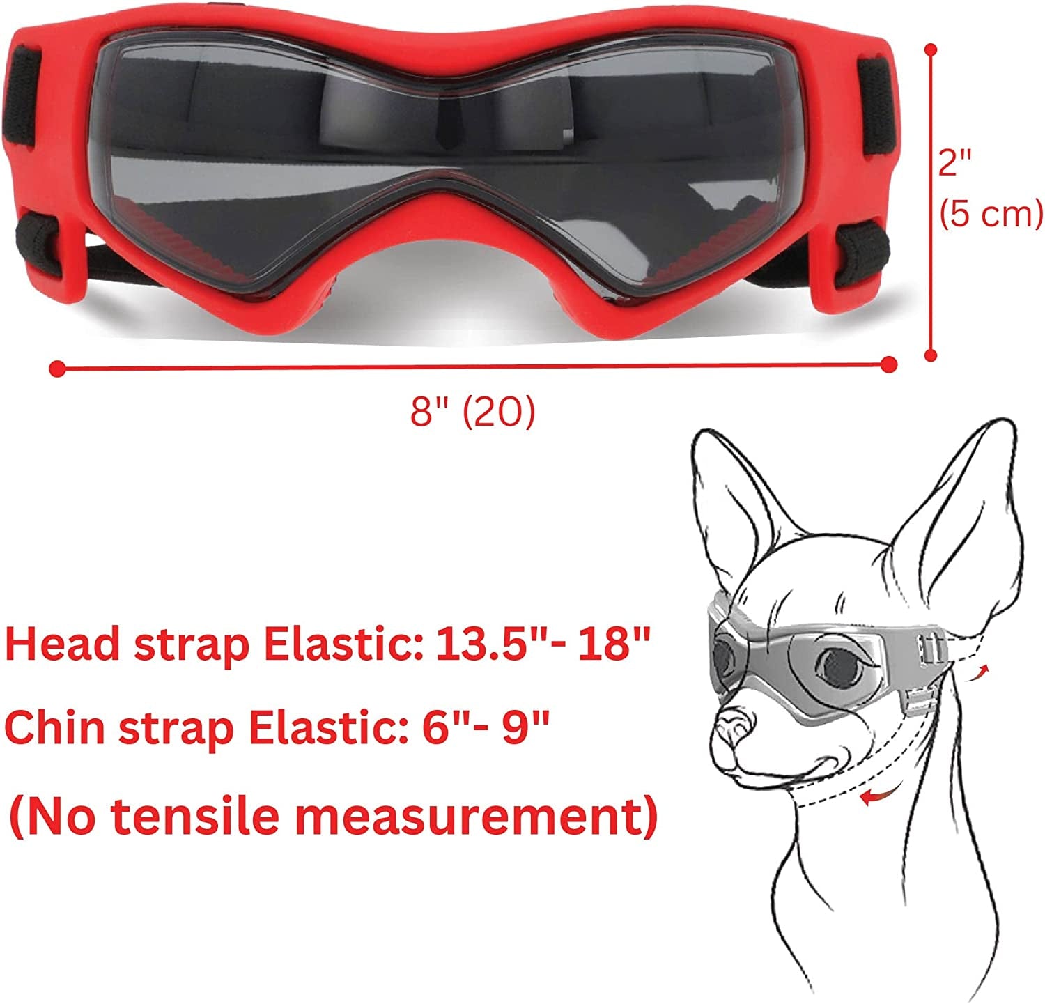 SHAMR Dog Sunglasses Dog Goggles Doggles UV Eye Protection Dog Glasses for Small to Medium Breed, Dust and Water Proof with Soft Frame (Red) Animals & Pet Supplies > Pet Supplies > Dog Supplies > Dog Apparel SHAMR   