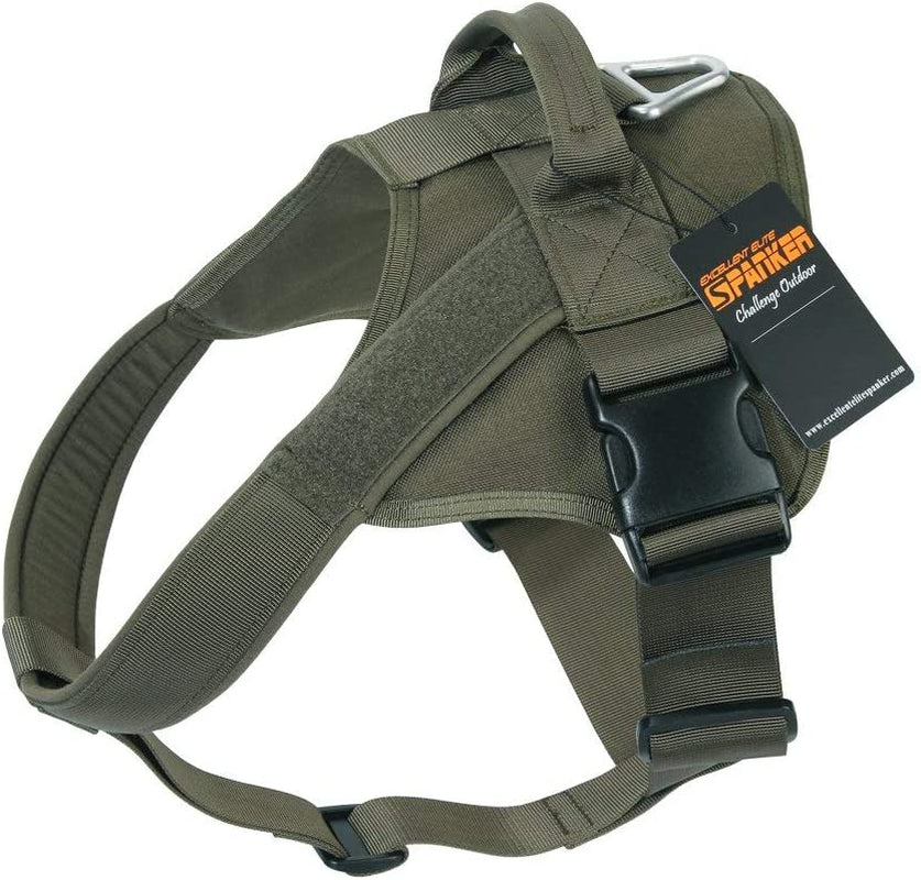 EXCELLENT ELITE SPANKER Tactical Dog Harness Patrol K9 Harness Service Dog Vest Military Dog Vest Working Dog Vest with Handle(Black-L) Animals & Pet Supplies > Pet Supplies > Dog Supplies > Dog Apparel EXCELLENT ELITE SPANKER Ranger Green L 