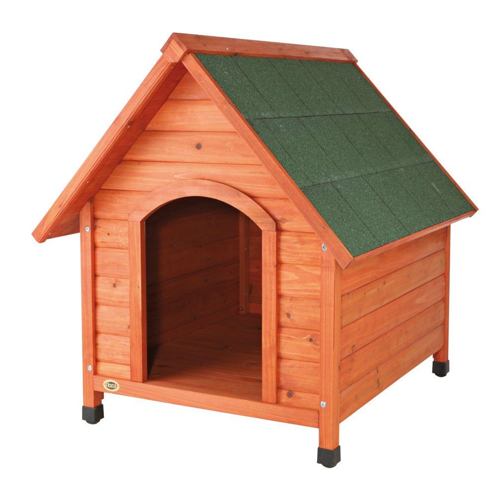 TRIXIE Natura Cottage Dog House, Peaked Roof, Adjustable Legs, Brown, Medium Animals & Pet Supplies > Pet Supplies > Dog Supplies > Dog Houses TRIXIE Large - (40Lx33Wx34H")  