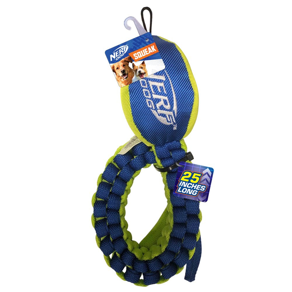 Nerf Dog Vortex Chain Tug Dog Toy with Durable Braided Nylon, 25"