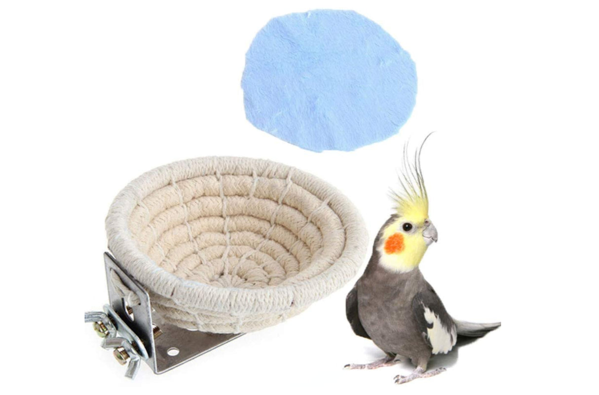 Topboutique Handmade Winter Warm Bird Breeding Hut Nest Bed Toy for Budgie Parakeet Canary Finch Dove Lovebird Small Medium Parrot Cage Perch Stand Hatching Nesting Box,Small Parrot Cage Hatching Animals & Pet Supplies > Pet Supplies > Bird Supplies > Bird Toys Topboutique   