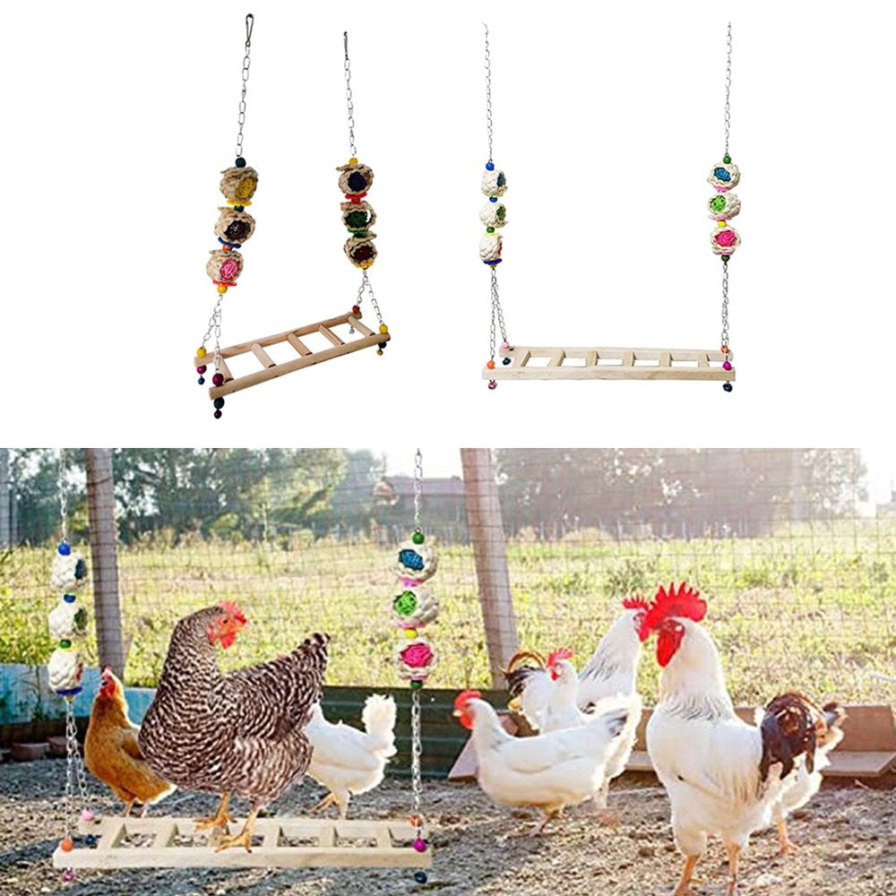 Chicken Ladder Birds Perch Chicken Toy Chicken Large Birds Ladder-A Animals & Pet Supplies > Pet Supplies > Bird Supplies > Bird Ladders & Perches Menolana   