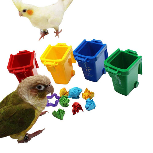 QBLEEV Conure Toys, Color Sorting Bin Bird Toys, Teaching Tool Box Parrot Toys, Trick Prop Training Education Interactive Toys for Cockatiel Quaker Lovebirds Animals & Pet Supplies > Pet Supplies > Bird Supplies > Bird Toys QBLEEV   