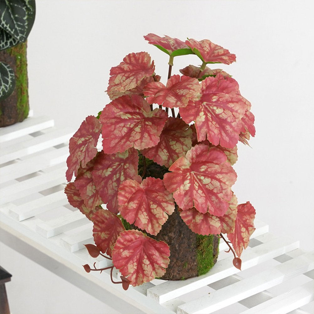 Artificial Reptile Plants Lifelike Terrarium 3D Printed Leaves Amphibian Plant Tank Habitat Decoration for Iguana Turtle