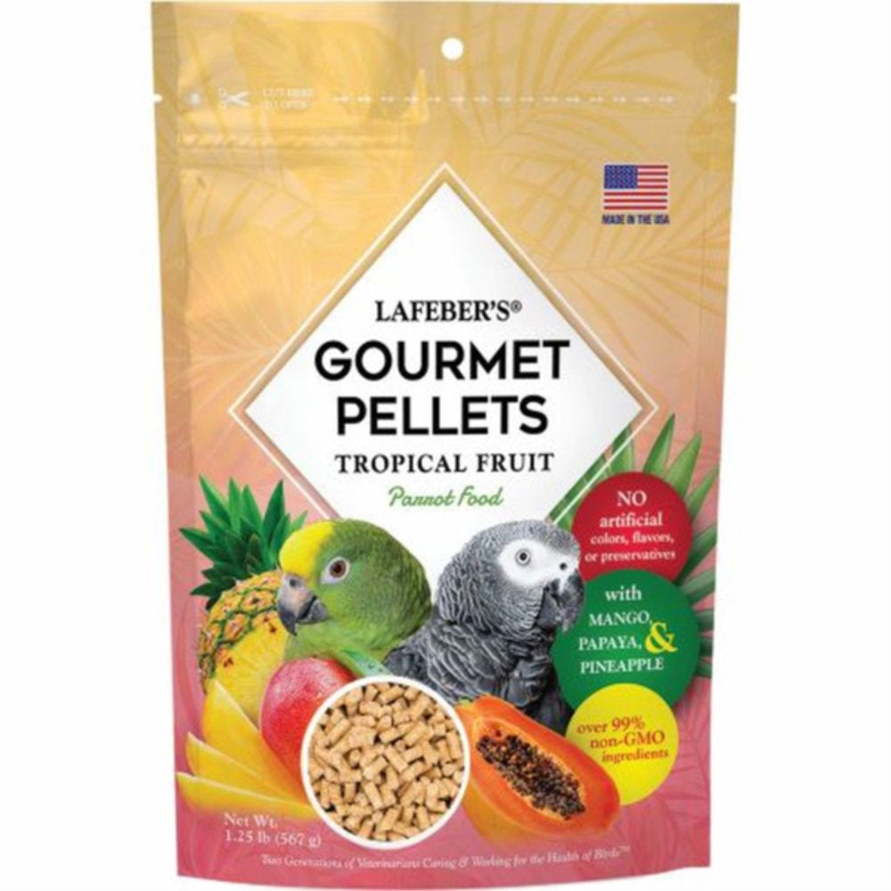 LAFEBER'S Premium Tropical Fruit Pellets Pet Bird Food, Made with Non-Gmo and Human-Grade Ingredients, for Parrots, 4 Lbs Animals & Pet Supplies > Pet Supplies > Bird Supplies > Bird Food LAFEBER COMPANY 1.25 lbs  