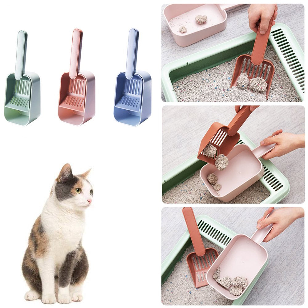 Pet Enjoy 1 Set Cat Litter Scooper,Hollow Grid Design Multifunctional All-In-One Cats Poop Shovel Litter Box and Shovels for Sifting Kitty Cats Litter Animals & Pet Supplies > Pet Supplies > Cat Supplies > Cat Litter Pet Enjoy Green  