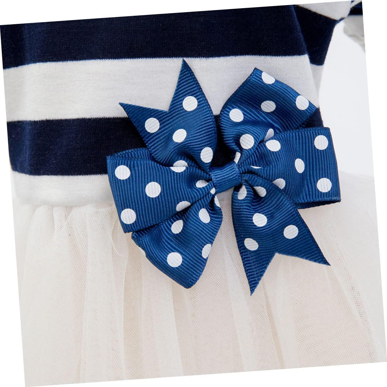 POPETPOP Tulle Skirt Girl Puppy Clothes Vestidos Para Dog Dress Dog Dress with Bow Tie Dog Dress for Girls Princess Dress Set Pet Dog Costume Pet Costume Dog Tutu Dress Blue Uniform Animals & Pet Supplies > Pet Supplies > Dog Supplies > Dog Apparel POPETPOP   