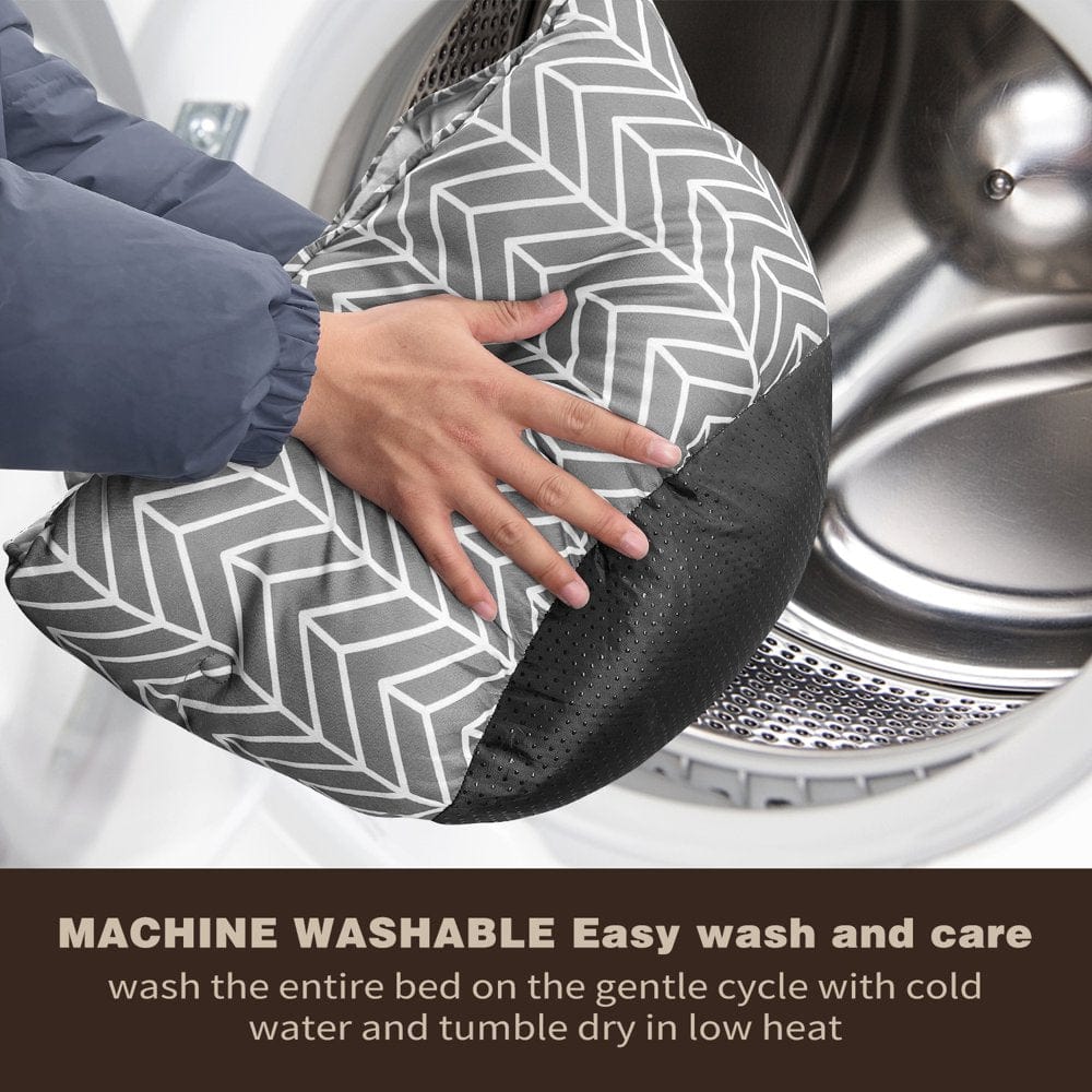 23.6" Small Dog Bed, Cat Beds for Indoor Cats, Pet Bed for Puppy and Kitty, Two-Layer Non-Slip Bottom and Soft Velvet & Waterproof Oxford Two-Sided Dog Beds Animals & Pet Supplies > Pet Supplies > Cat Supplies > Cat Beds Howarmer Cat bed   