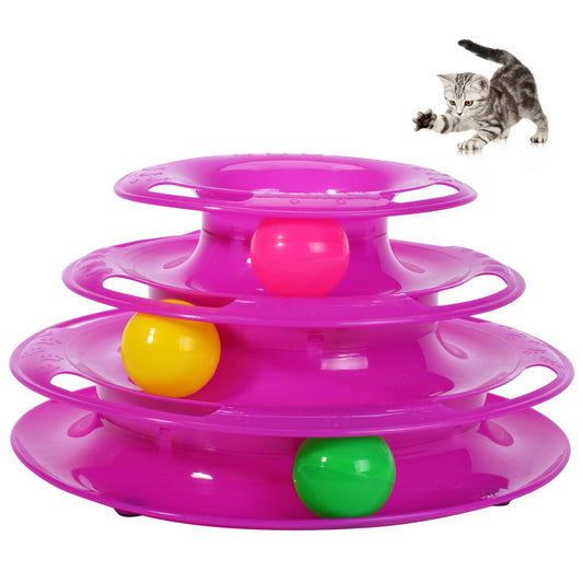 Pet Zone Busy Ball Three Tier Cat Tower Interactive Cat Toy Animals & Pet Supplies > Pet Supplies > Cat Supplies > Cat Toys Pet Zone   