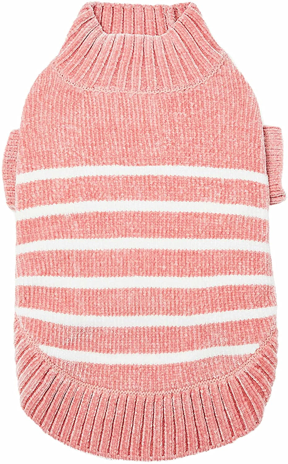 Blueberry Pet Cozy Soft Chenille Classy Striped Dog Sweater in Burgundy Red, Back Length 14", Pack of 1 Clothes for Dogs Animals & Pet Supplies > Pet Supplies > Dog Supplies > Dog Apparel Blueberry Pet Dusty Rose 16 inch (Pack of 1) 