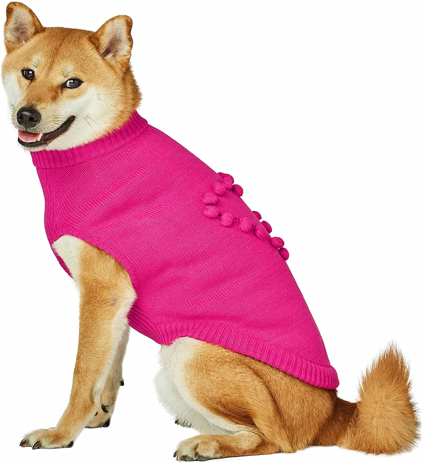 Blueberry Pet 2023 New Heart Dog Sweater Valentine’S Day Clothes for Large Girl Dogs, Hot Pink Pullover Crewneck Holiday Apparel, Back Length 20” Animals & Pet Supplies > Pet Supplies > Dog Supplies > Dog Apparel Blueberry Pet   