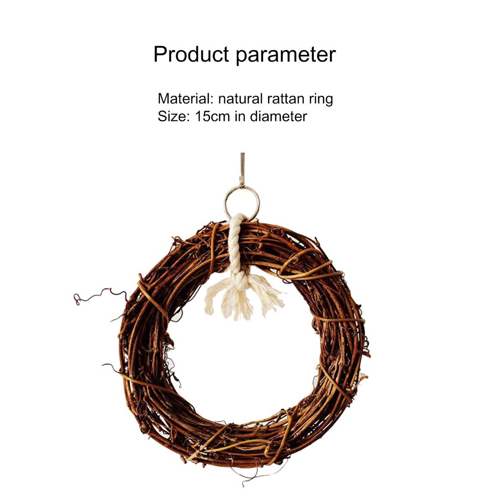 Meidiya 2Pcs Bird round Rattan Swings,Natural Vine Bird Perch Chewing Toy Bird Cage Accessories for Parrots Budgie Parakeet Cockatiel Cockatoo Animals & Pet Supplies > Pet Supplies > Bird Supplies > Bird Cage Accessories Meidiya   