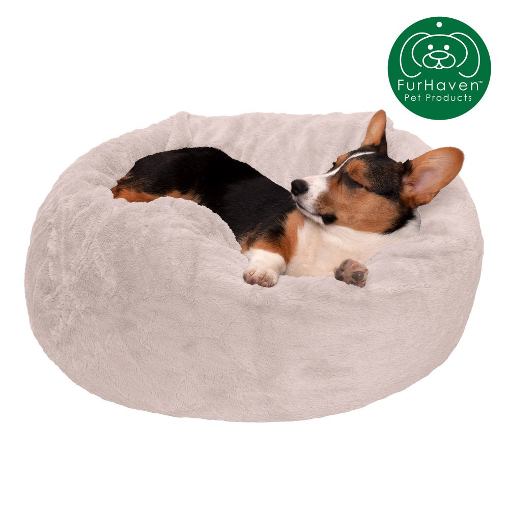 Furhaven Pet Products round Plush Ball Pet Bed for Dogs & Cats, Espresso, Extra Large Animals & Pet Supplies > Pet Supplies > Cat Supplies > Cat Beds FurHaven Pet M Shell 