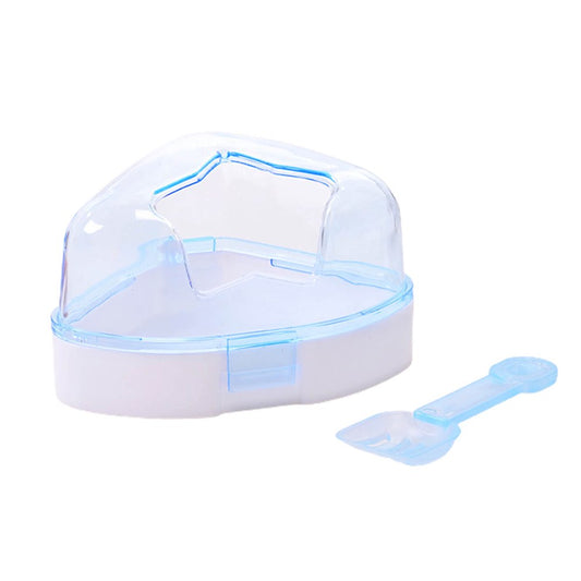 Small Animal Hamster Bathroom with Scoop, Ice Bathtub Accessories Cage Toys, Relax Habitat House, Sleep Pad Nest for Hamster, Food Bowl for Guinea Pigs/Squirrel/Chinchilla Animals & Pet Supplies > Pet Supplies > Small Animal Supplies > Small Animal Habitats & Cages GMMGLT Blue  