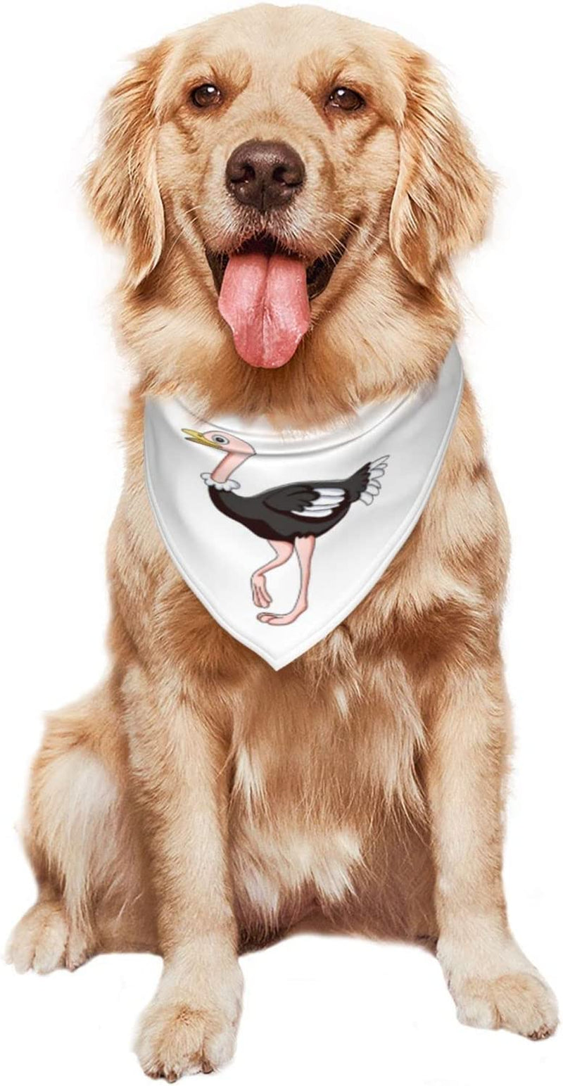 Pink Long Necked Ostrich Clip Pet Dog and Cat Decorative Triangle Scarf,Dog Bandana,Breathable and Stain Resistant. Animals & Pet Supplies > Pet Supplies > Dog Supplies > Dog Apparel ZALTAS   