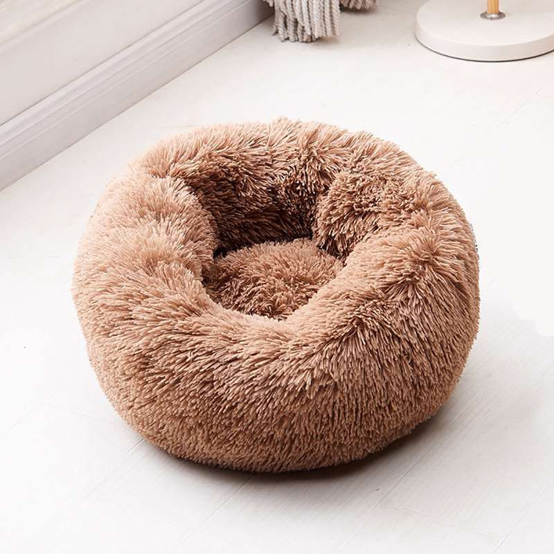 Pet Bed, Fluffy Luxe Soft Plush round Cat and Dog Bed, Donut Cat and Dog Cushion Bed, Self-Warming and Improved Sleep, Orthopedic Relief Shag Faux Fur Bed Cushion Animals & Pet Supplies > Pet Supplies > Cat Supplies > Cat Beds Vicooda   