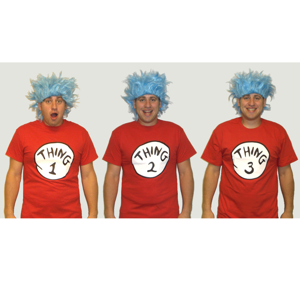 Thing 3 T-Shirt Costume Cat in the Hat Movie Dr Seuss Book Adult Womens Kids Animals & Pet Supplies > Pet Supplies > Cat Supplies > Cat Apparel MyPartyShirt   