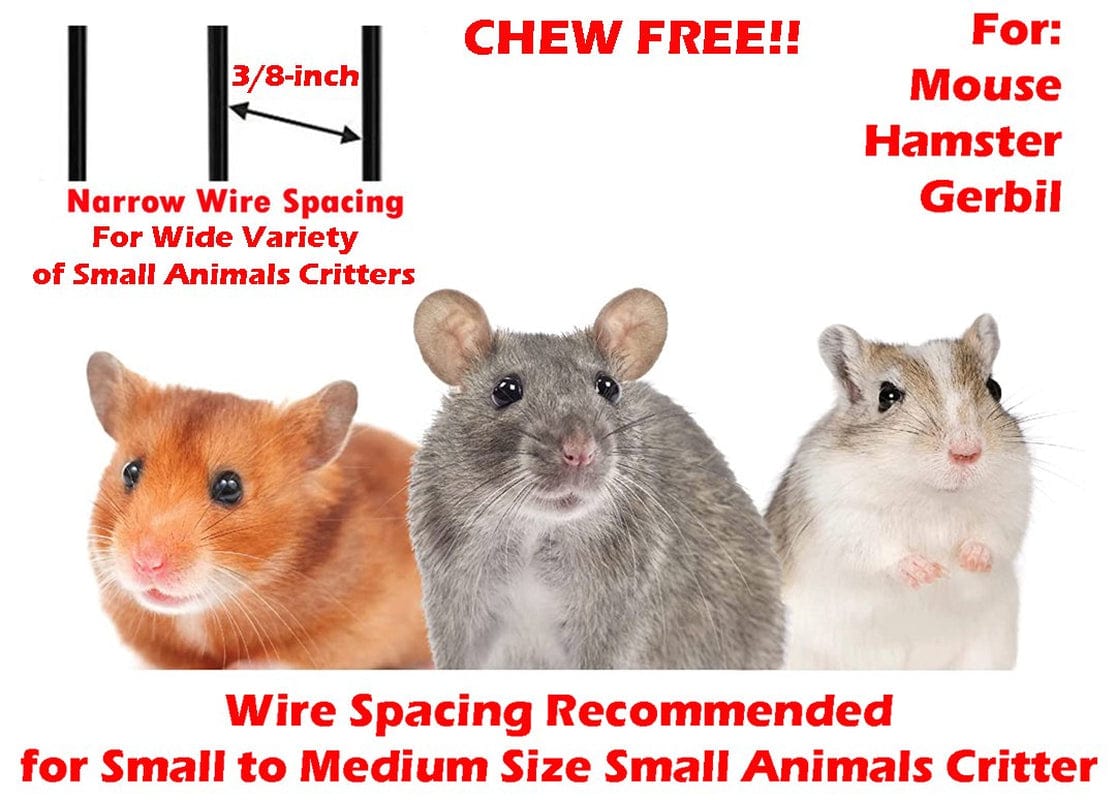 24" 3-Levels Hamster Mouse Gerbil Guinea Pig Critter Habitat House Small Animal Cage for Chinchilla Degu Rats Mice Ferret Animals & Pet Supplies > Pet Supplies > Small Animal Supplies > Small Animal Habitats & Cages Mcage   