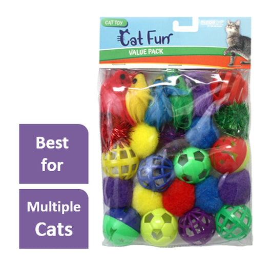 24 Count Multipet Cat Toy Value Pack