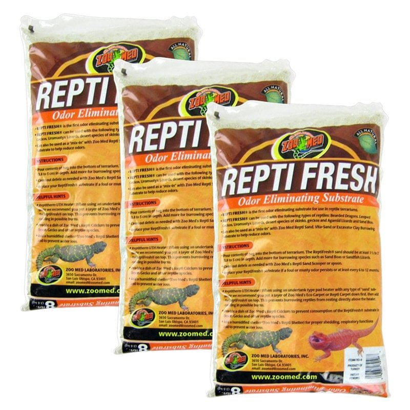 24 Lb (3 X 8 Lb) Zoo Med Reptifresh Odor Eliminating Substrate