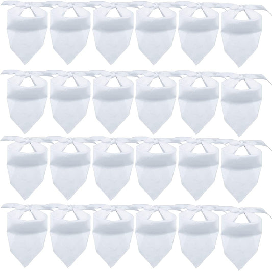 24 Pieces Sublimation Pet Bandanas White Heat Transfer Triangle Dog Scarf Blank Big Washable DIY Polyester Dog Bibs Kerchief Apparel Accessories for Dogs Puppy Cats (White-24Pack) Animals & Pet Supplies > Pet Supplies > Dog Supplies > Dog Apparel FUNKA White-24Pack  