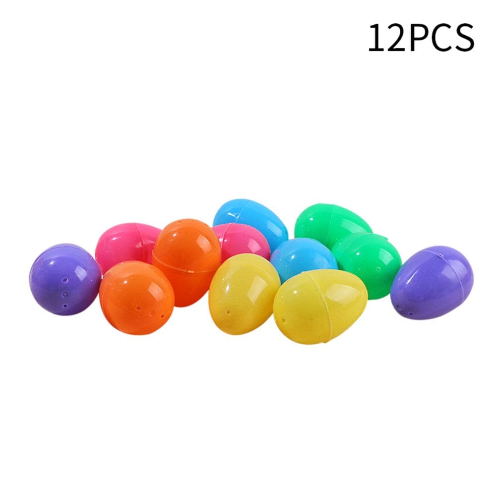 240PCS Easter Eggs Plastic Fake Eggshell DIY Simulation Party Decoration Toys Children Gift