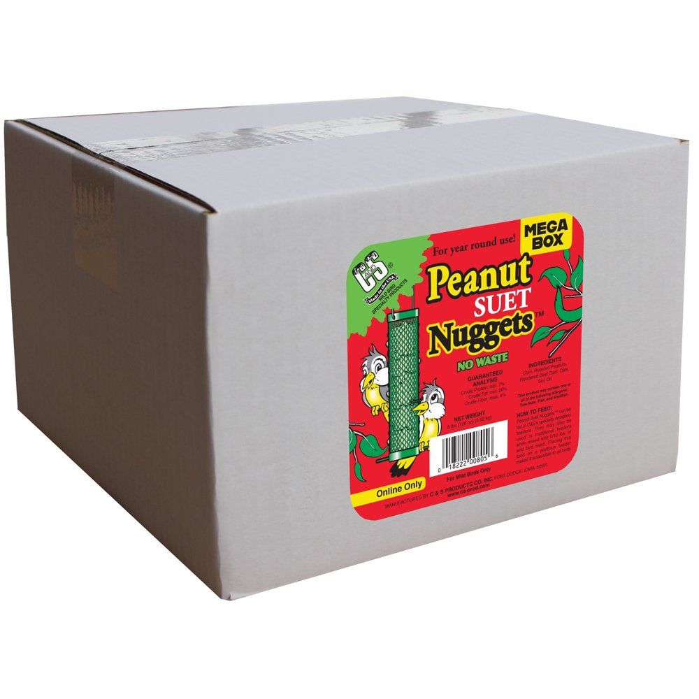 C&S Peanut No Melt Suet Dough Nuggets, 8 Lb., Wild Bird Food Animals & Pet Supplies > Pet Supplies > Bird Supplies > Bird Food Central Garden and Pet   