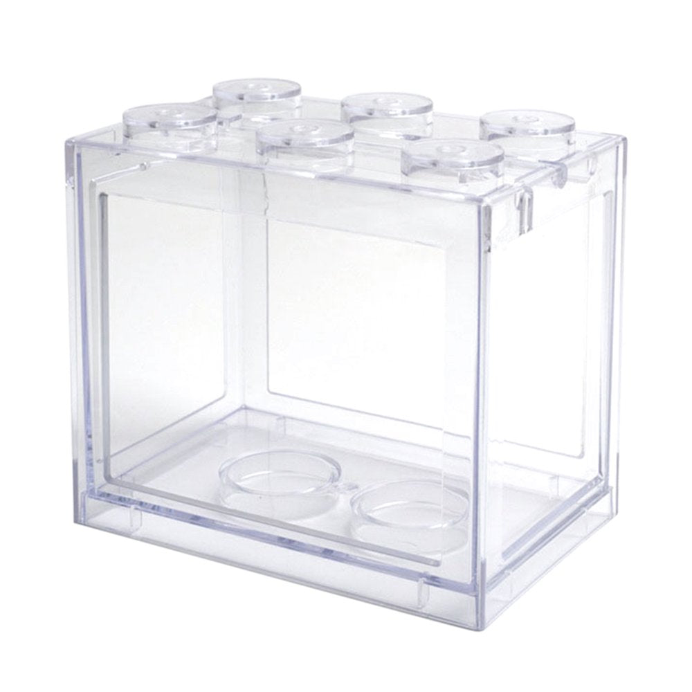 Goolrc Mini Fish Tanks Row Aquarium Stackable Tanks Feeding Tanks Mini Reptile Row Box Desktop Decoration Animals & Pet Supplies > Pet Supplies > Fish Supplies > Aquarium Lighting GoolRC Transparent  