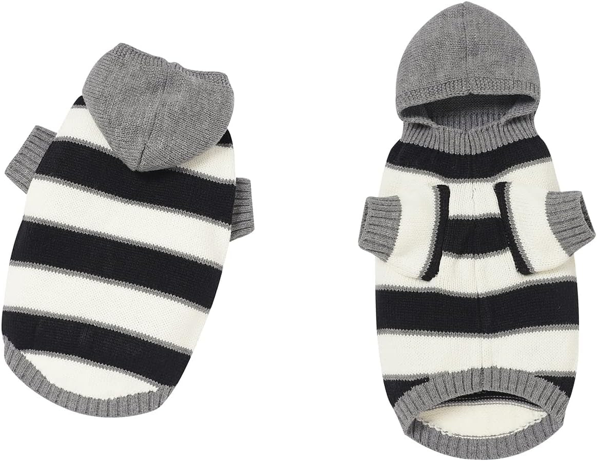 Warm Dog Cat Sweater Winter Pet Clothes Outfits for Small Dogs(S,Off White) Animals & Pet Supplies > Pet Supplies > Dog Supplies > Dog Apparel BEFAiR B943-Grey Large 