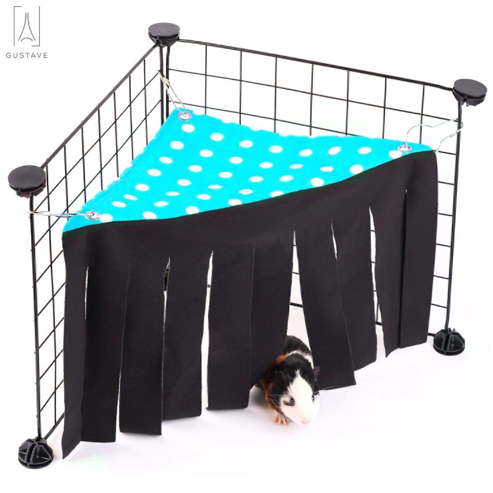 Gustavedesign Small Animal Corner Hideout Corner Cloth Tassels Pet Hideaway Hammock and Sleeping Bed for Pet Guinea Pig Ferret Chinchilla Hedgehog Squirrel Rabbit "Blue Point" Animals & Pet Supplies > Pet Supplies > Small Animal Supplies > Small Animal Bedding Gustave   